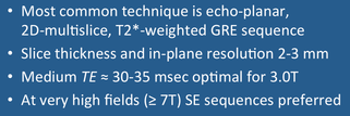 BOLD fMRI parameters