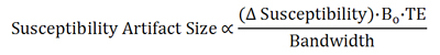 Susceptibility Artifact size