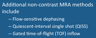 Advanced MRA methods