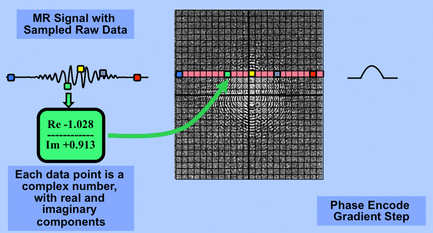 k-space real and imaginary data