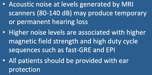 Acoustic noise MRI